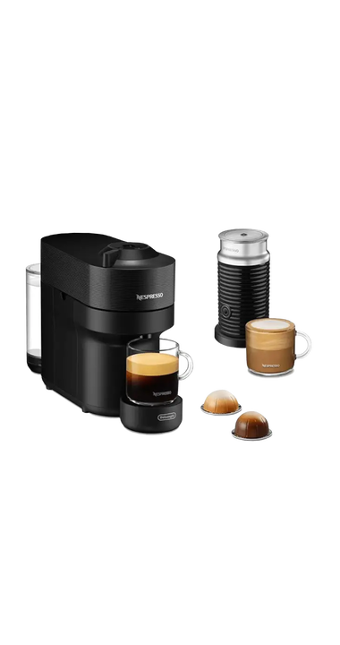 Cafetera c&aacute;psulas Vertuo POP + Aeroccino Km0