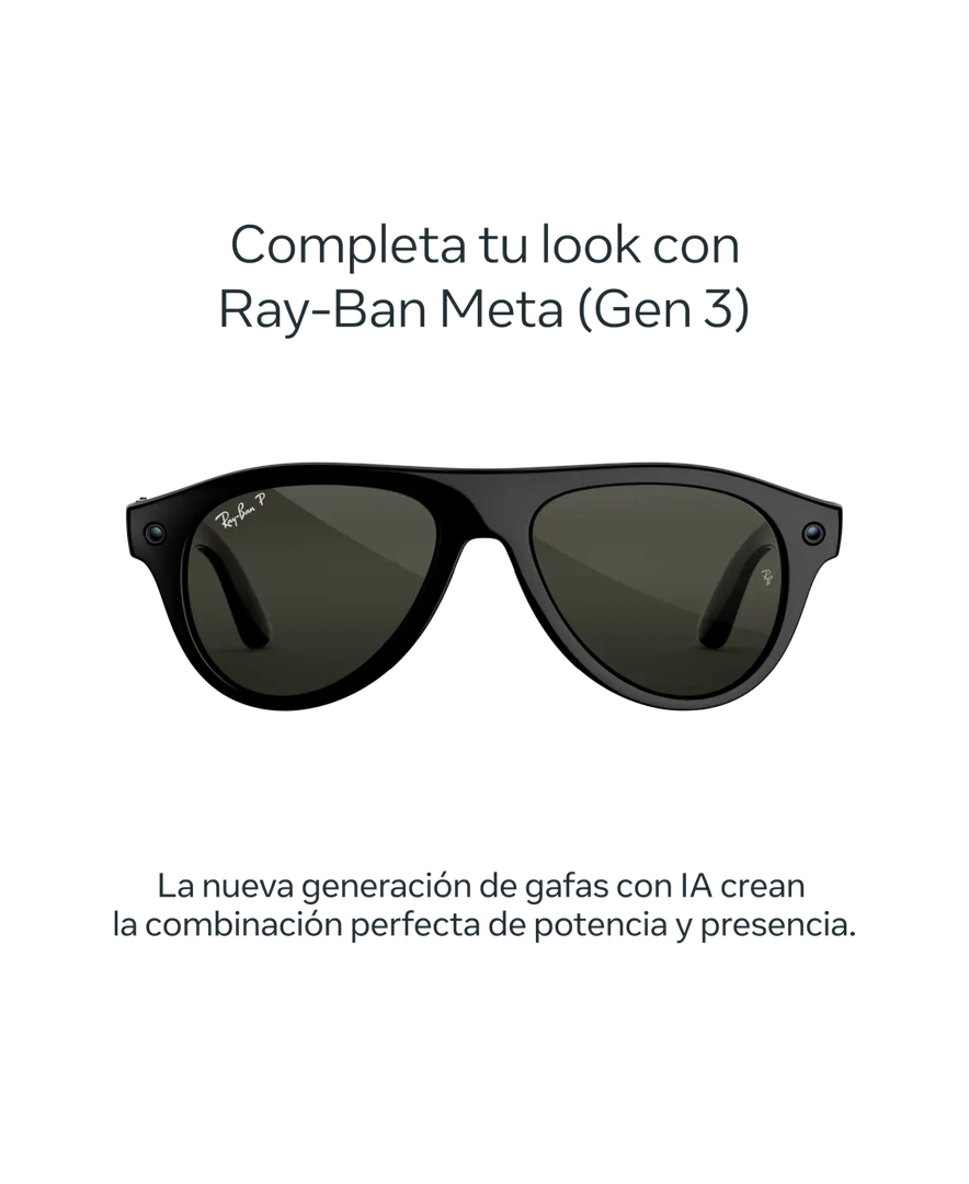 Gafas IA Ray-Ban Meta 3 Aviator negro, , large