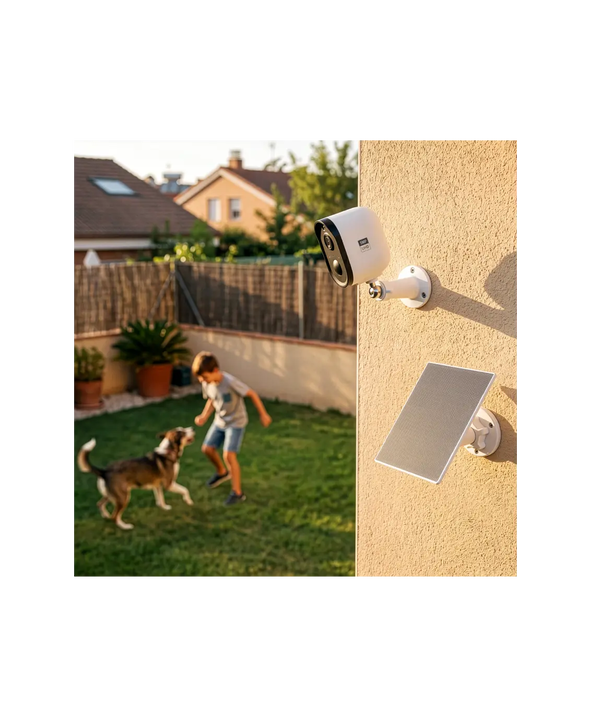 C&aacute;mara de videovigilancia LARES 3K Panel Solar