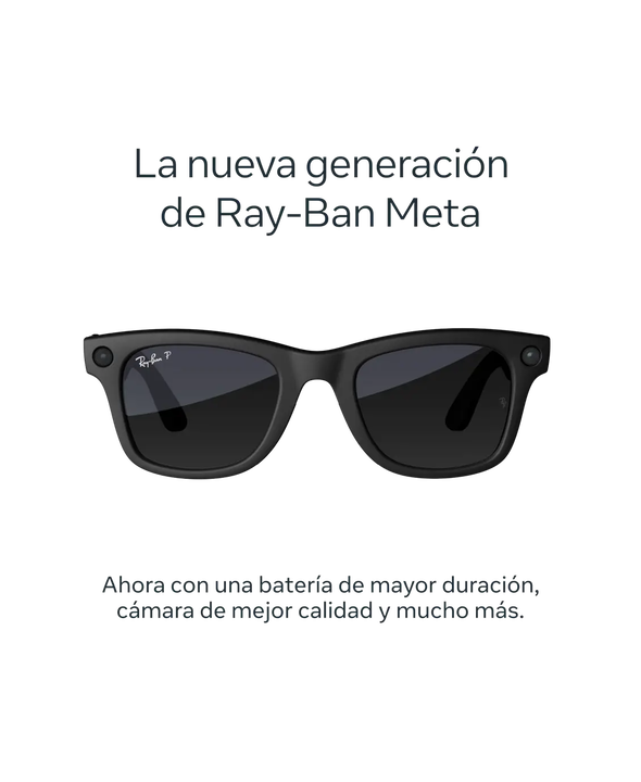 Gafas con IA Ray-Ban Wayfarer Gen 2 mate negro