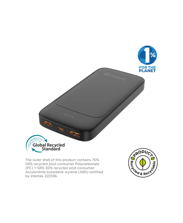 Power Bank 10000 mAh USB A2 4A y USB C