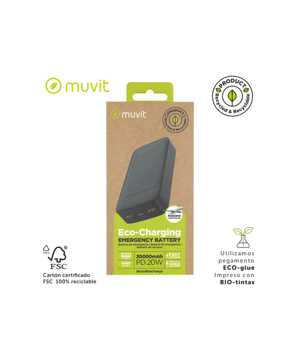 Power Bank 20000 mAh Dual USB + Dual USB C