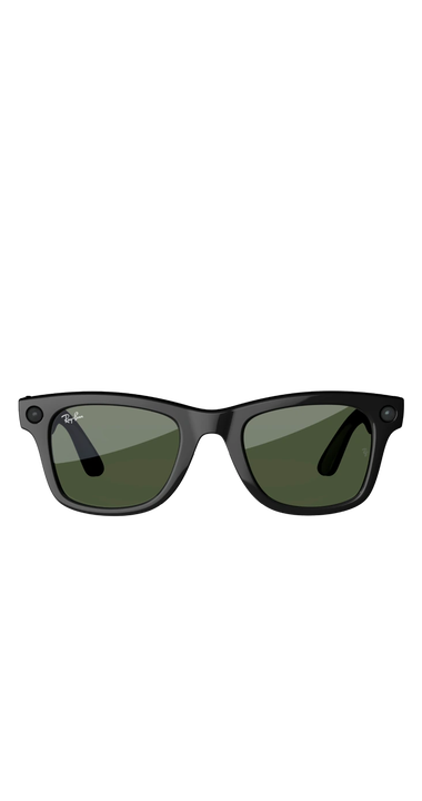 Gafas con IA Ray-Ban Meta Wayfarer negro brillo cristal verde Km0