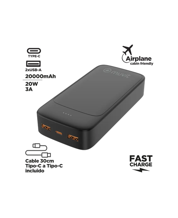 Power Bank 20000 mAh Dual USB + Dual USB C