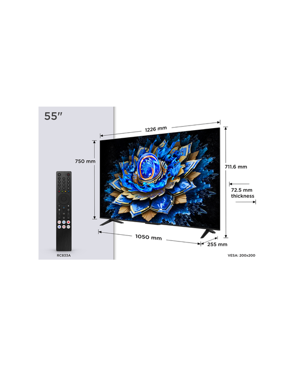 Televisor 55 Smart TV 55T69C QLED 4K