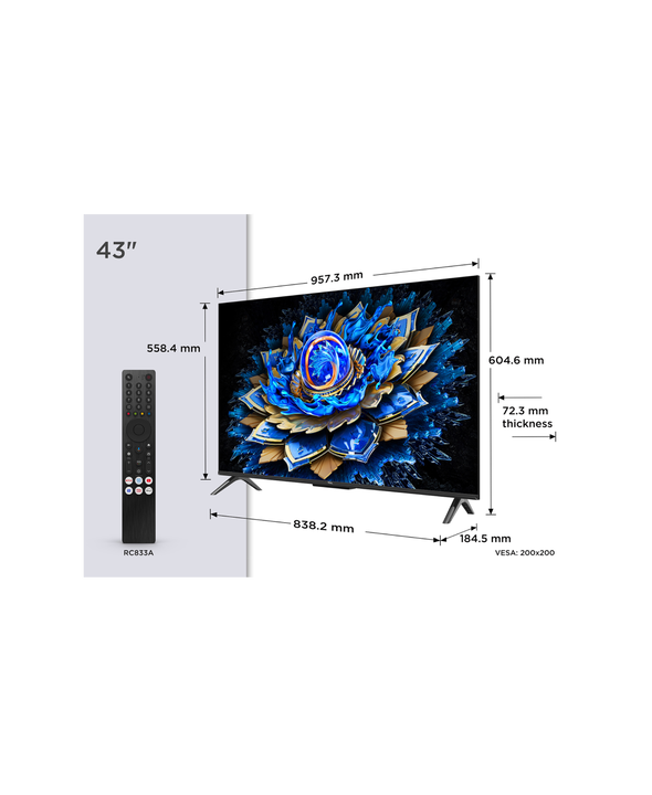 Televisor 43 Smart TV 43T69C QLED 4K
