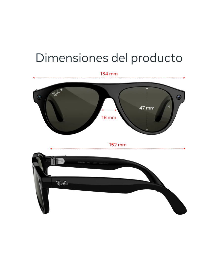 Gafas IA Ray-Ban Meta 3 Aviator negro, , large