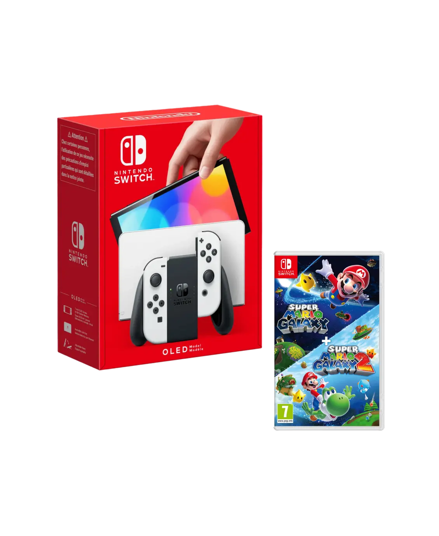 Switch OLED + Super Mario Galaxy 1 y 2