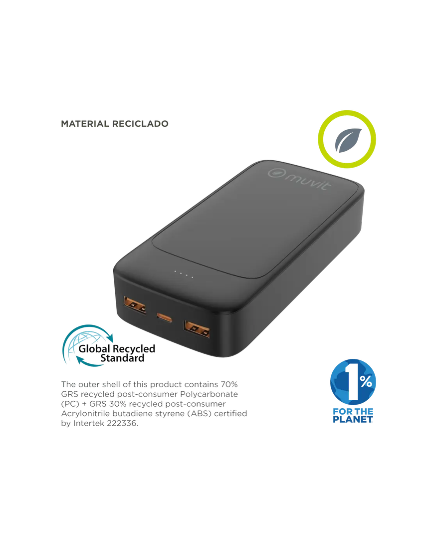 Power Bank 20000 mAh Dual USB + Dual USB C, , large