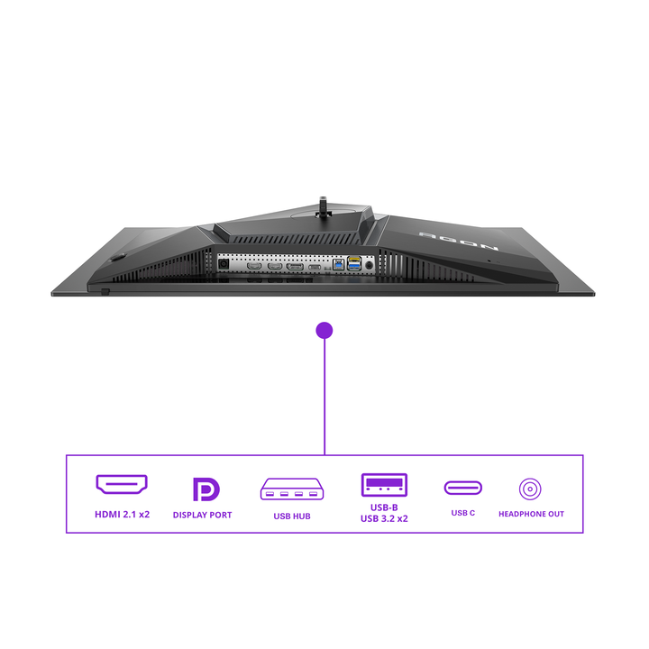 AOC AGON PRO AG276UZD Monitor 27" UHD, 240Hz, QD-OLED, 0.03ms GtG, HDR400, Adaptive Sync, Altura ajustable (3840x2160, 2x HDMI 2.1, 1x DP 2.1, USB-C, USB Hub), Negro