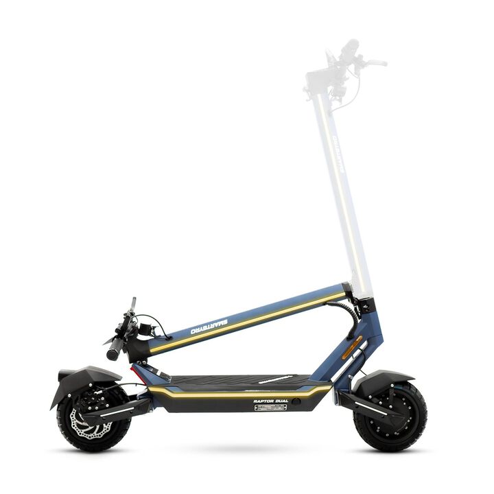 Patinete el&eacute;ctrico certificado con una potencia m&aacute;xima de 2800W doble motor 48V, bater&iacute;a de litio de 20.000 mAh con hasta 75 km de autonom&iacute;a, ruedas de 10" neum&aacute;ticas tubeless, frenos hidr&aacute;ulicos, suspensi&oacute;n delantera y trasera por elast&oacute;meros, triple frenada, intermitentes y APP compatible