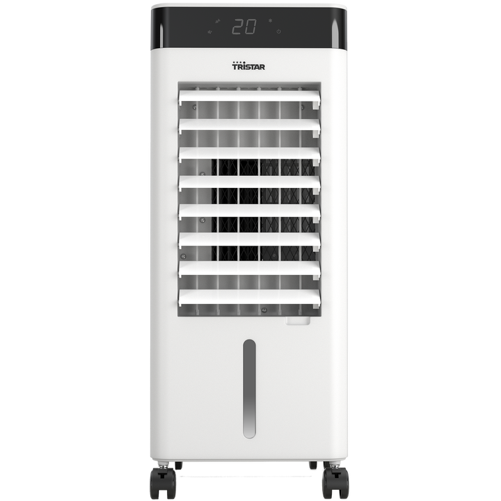 Presentamos el enfriador de aire Tristar AT-5457, una soluci&oacute;n de enfriamiento vers&aacute;til y eficiente para tu hogar. Este enfriador de aire port&aacute;til cuenta con un tanque de agua de 7L y control remoto para mayor comodidad. Con 3 ajustes ajustables y ruedas giratorias f&aacute;ciles de mover, este electrodom&eacute;stico compacto y ligero es perfecto para cualquier habitaci&oacute;n.