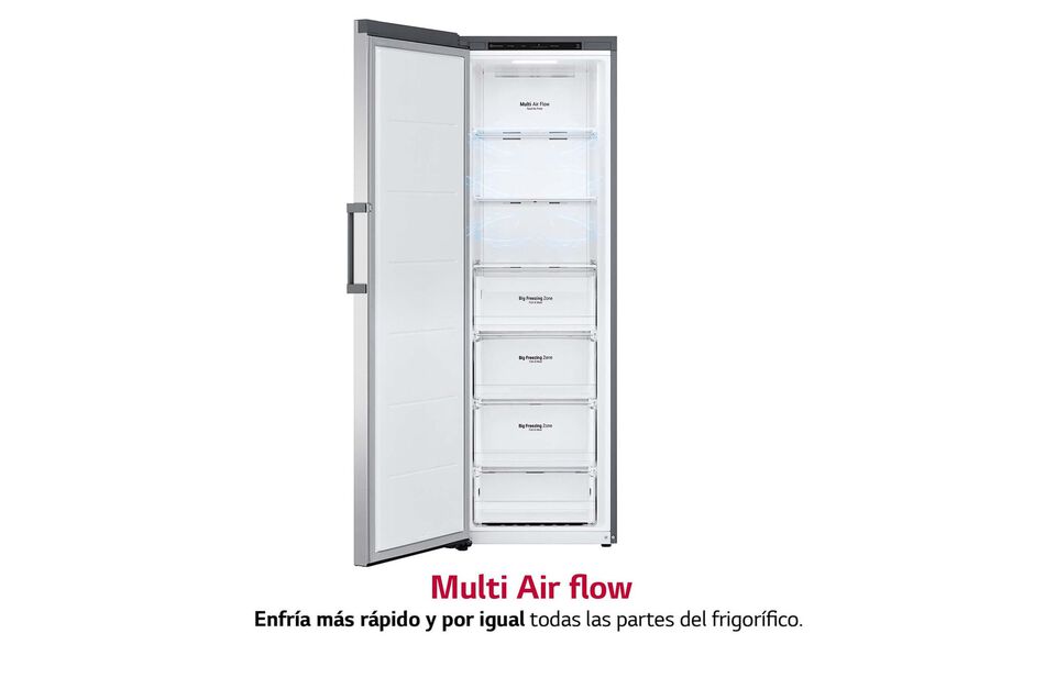 Congelador 324 L Inox con No Frost, compresor eficiente y cajones Big Zone.