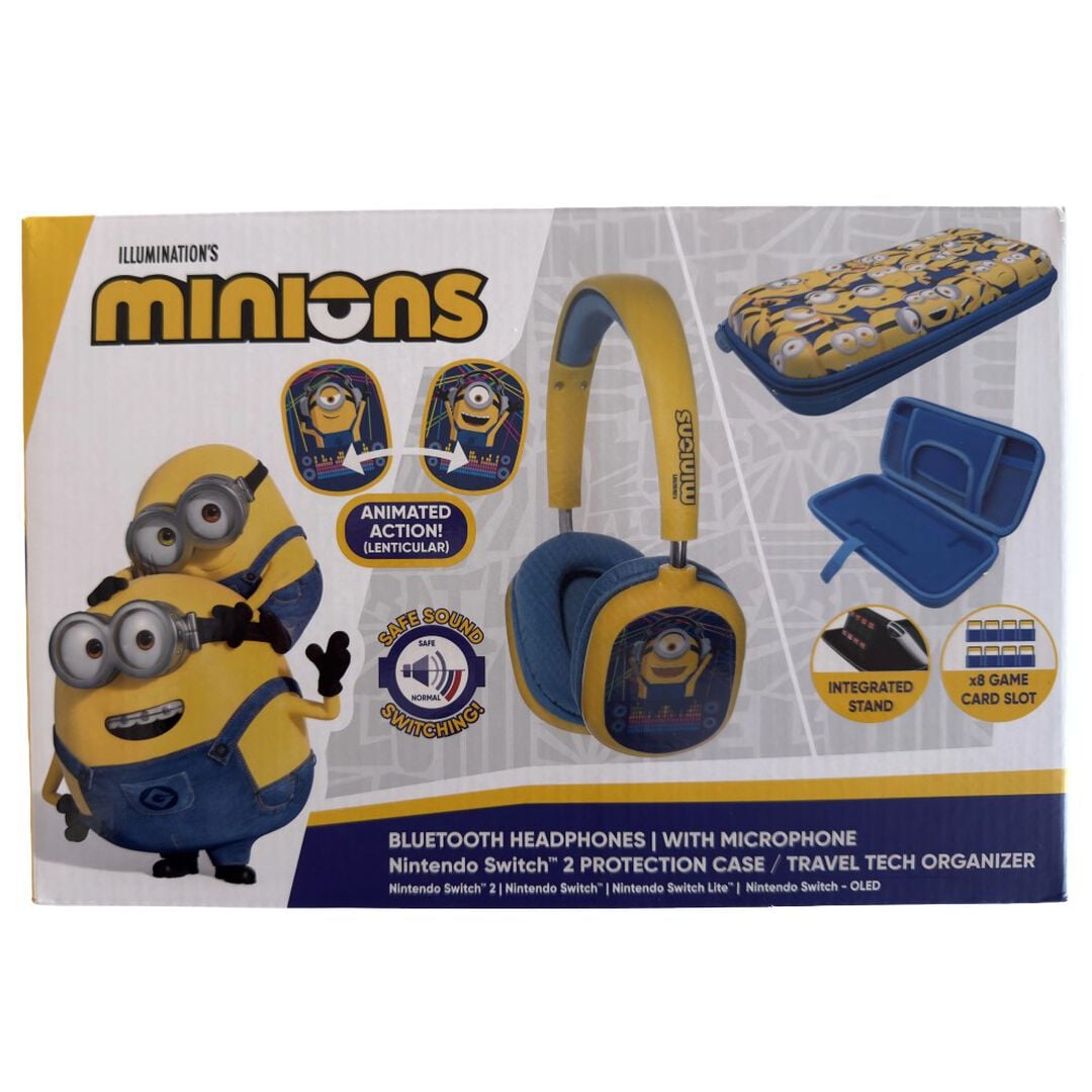 Pack Minions Auriculares Bluetooth Micr&oacute;fono Funda