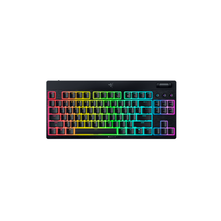 Razer BlackWidow V4 Low Profile HyperSpeed - Teclado mec&aacute;nico inal&aacute;mbrico para Gaming (HyperSpeed Wireless & BT, Control Giratorio Multifuncional y 11 Teclas de funci&oacute;n)