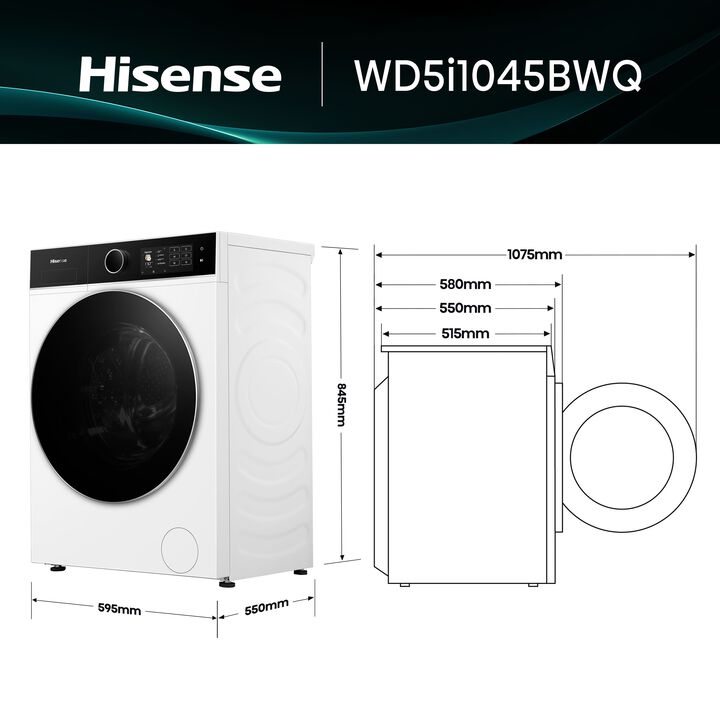 Lav.Hisense WD5i1045BWQ carga frontal
