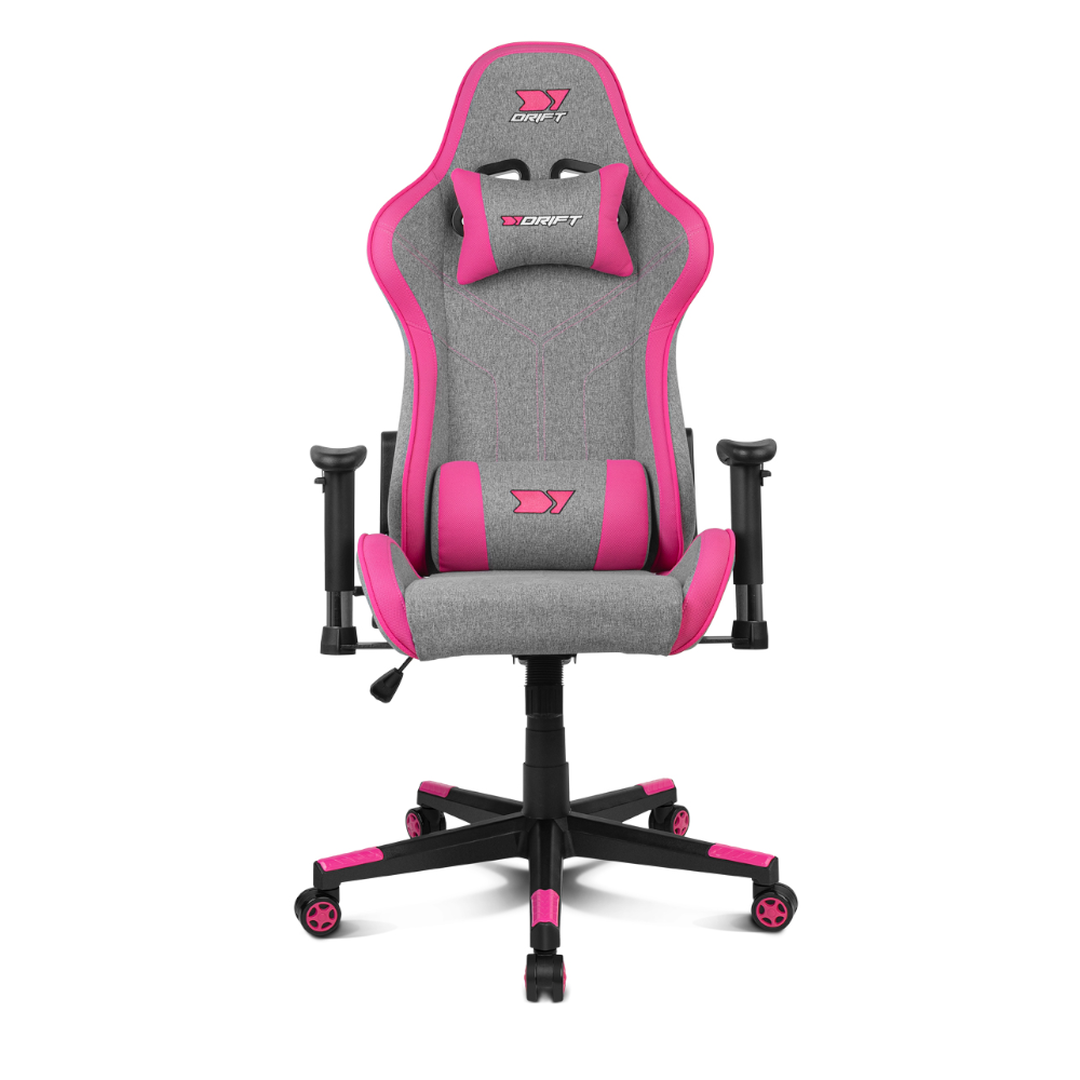 Silla Gaming  DR90 Pro Gris/Rosa Tela
