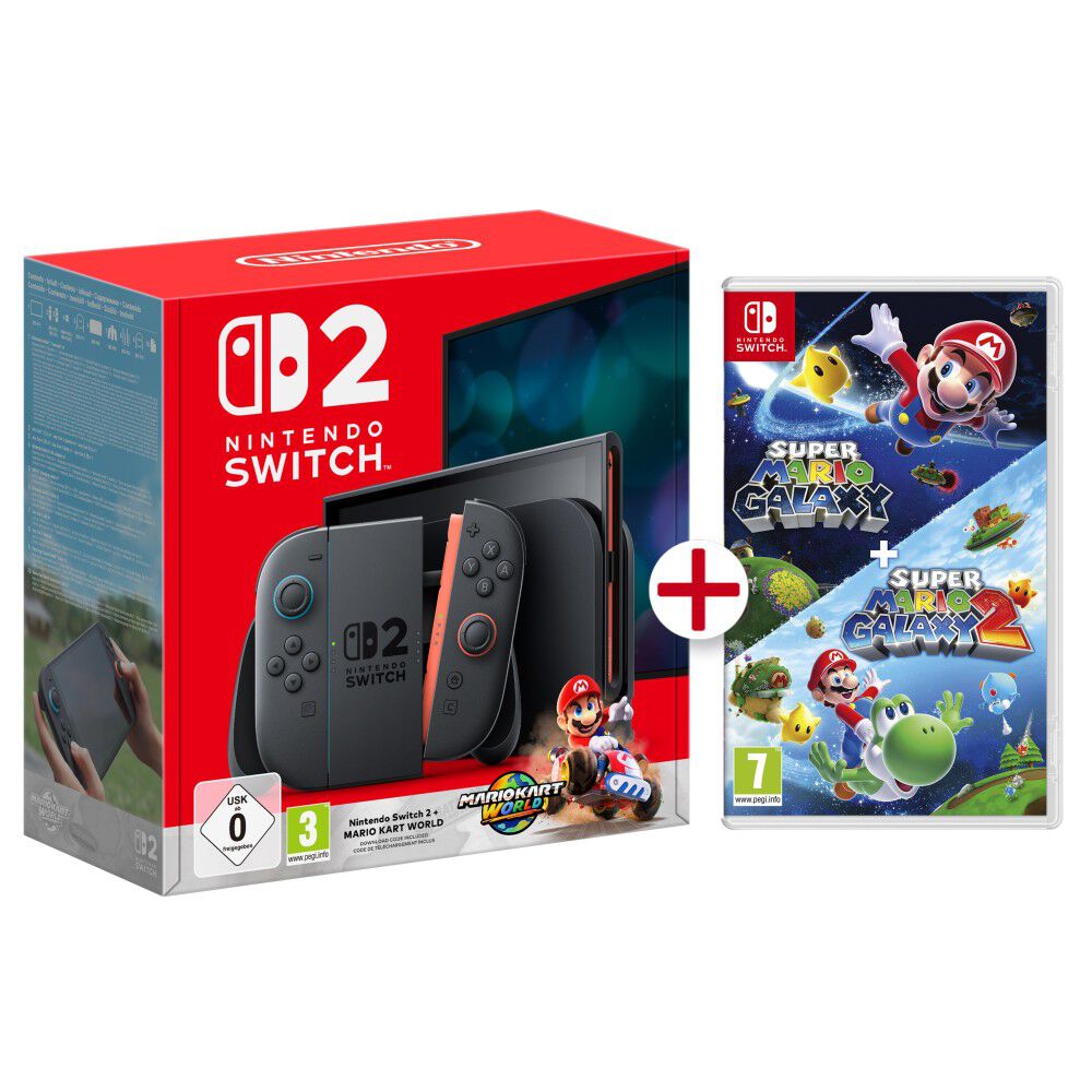 Switch 2 + MarioKart World + SuperMario Galaxy 1y2 Nintendo