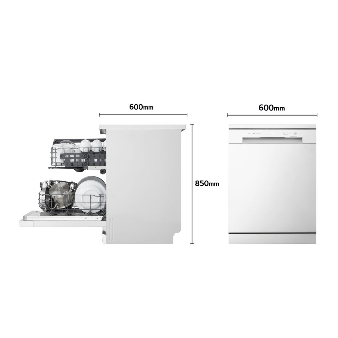 Lavavajillas 14 servicios con QuadWash, motor Direct Drive y Wi-Fi ThinQ.