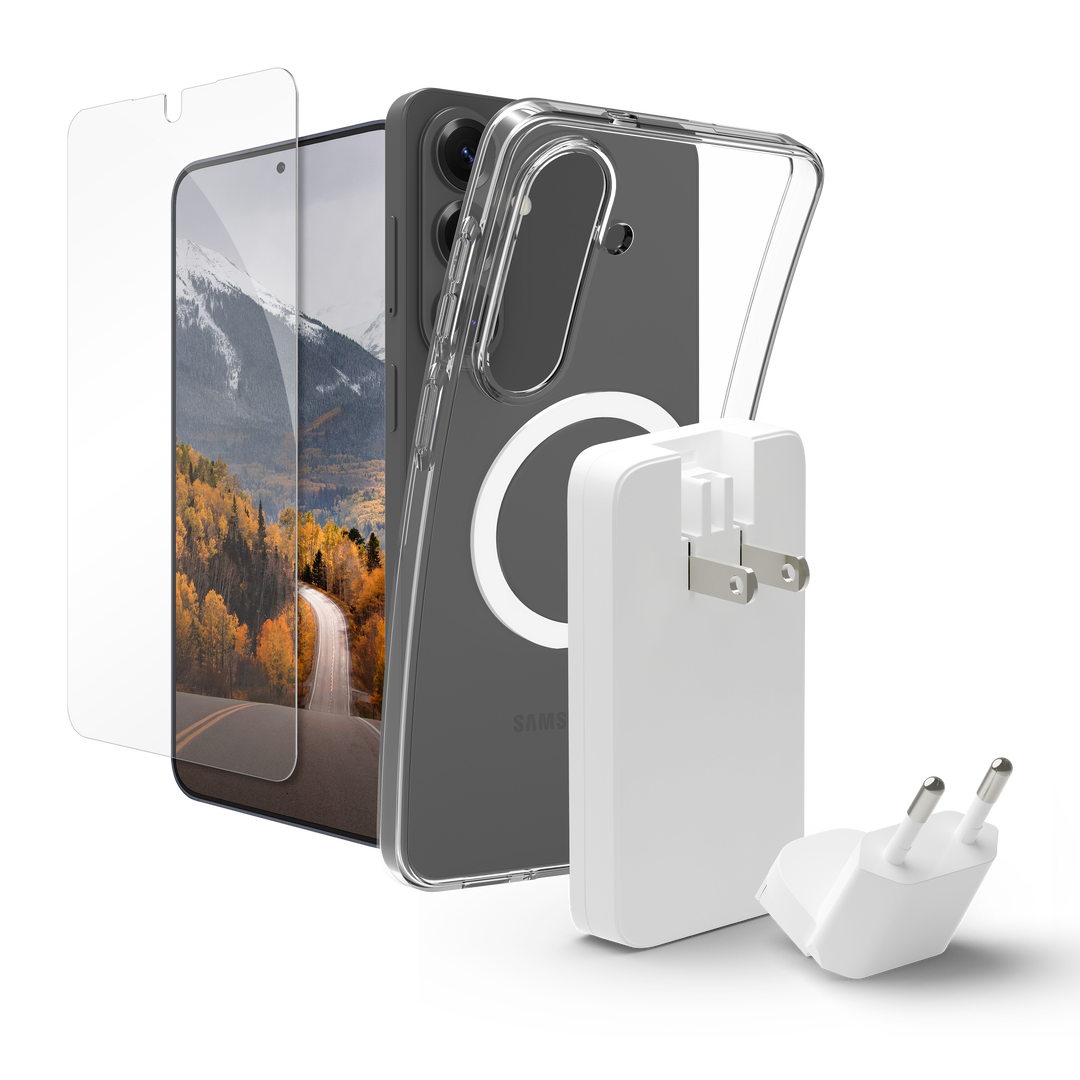 Funda Samsung Galaxy S26+ +protector+cargador 65W