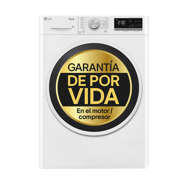 Secadora LG 9 kg con bomba de calor Dual Inverter, Wi-Fi, Eco Hybrid y funci&oacute;n antialergias