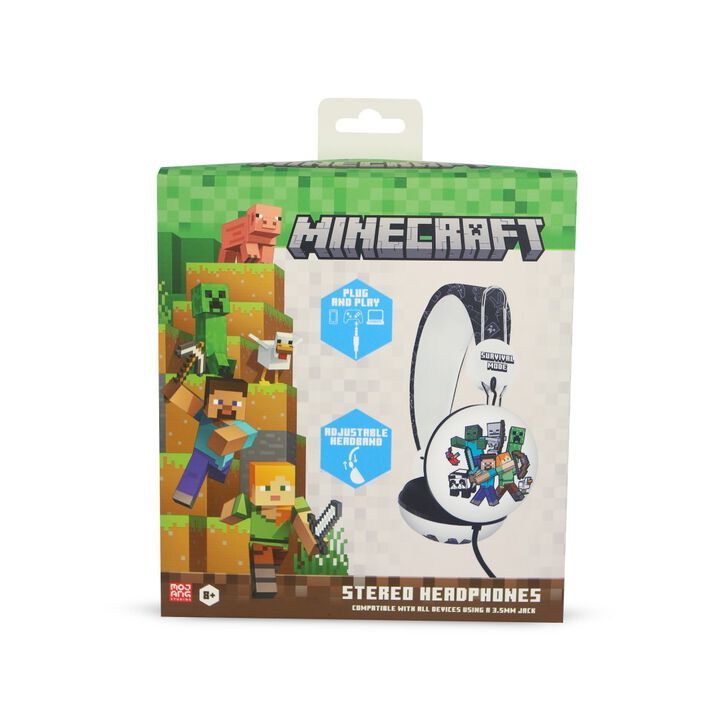 AURICULARES CON CABLE CON LICENCIA OFICIAL MINECRAFT PARA NI&Ntilde;OS A PARTIR DE 8 A&Ntilde;OS HASTA ADULTOS