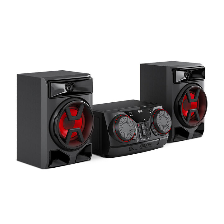 Altavoz LG XBOOM CK43N 300 W con USB, Bluetooth, Party Link y control giratorio.