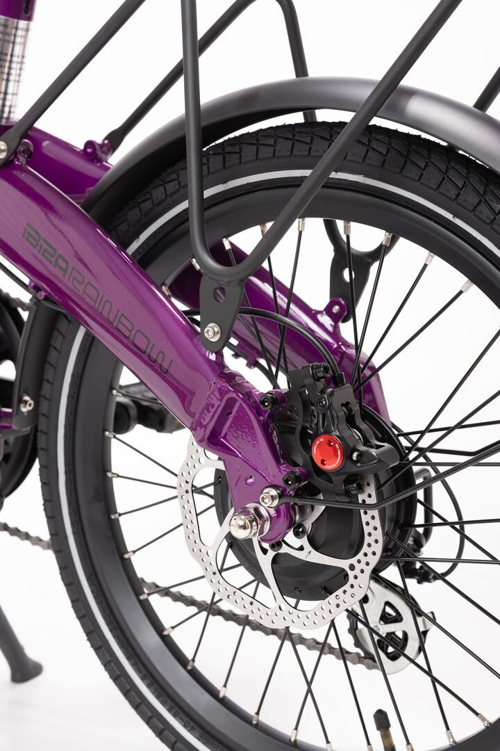 Bicicleta El&eacute;ctrica Plegable Purple Bater&iacute;a 10,4Ah