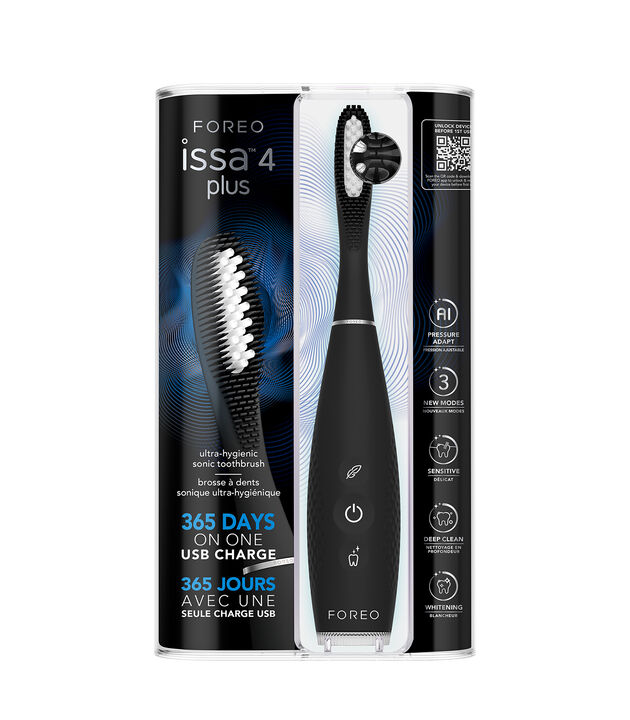 Descubre ISSA 4 Plus &mdash; el primer cepillo s&oacute;nico h&iacute;brido del mundo con ajuste de presi&oacute;n por IA, 3 modos, hasta 365 d&iacute;as de uso con una sola carga y 12 meses de cuidado gracias al cabezal extra incluido, para una sensaci&oacute;n de limpieza profesional cada d&iacute;a.