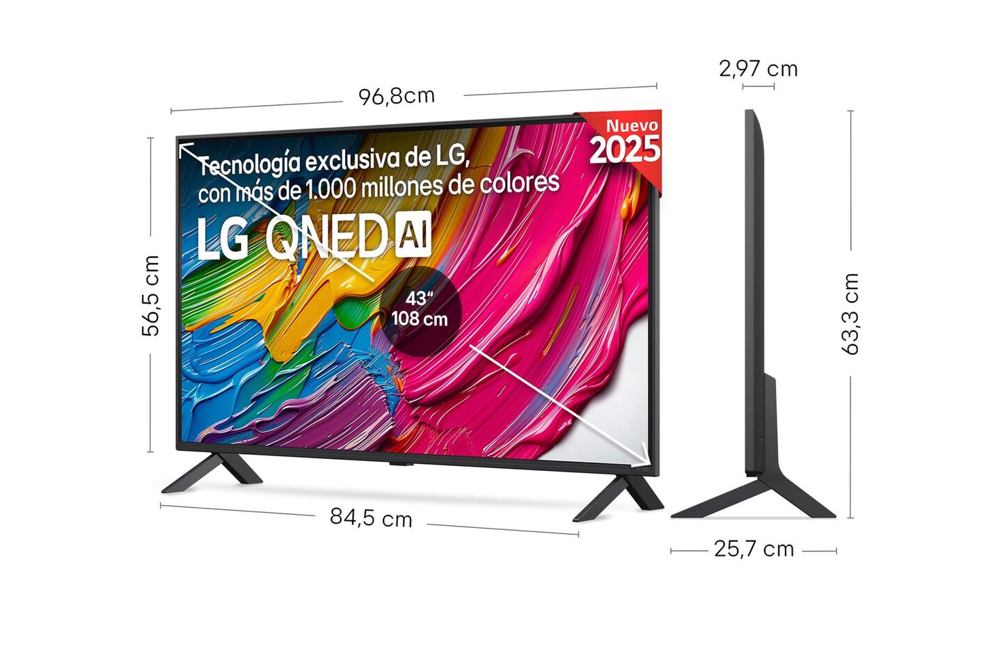 Smart TV LG QNED AI QNED80 43 pulgadas 4K 2025