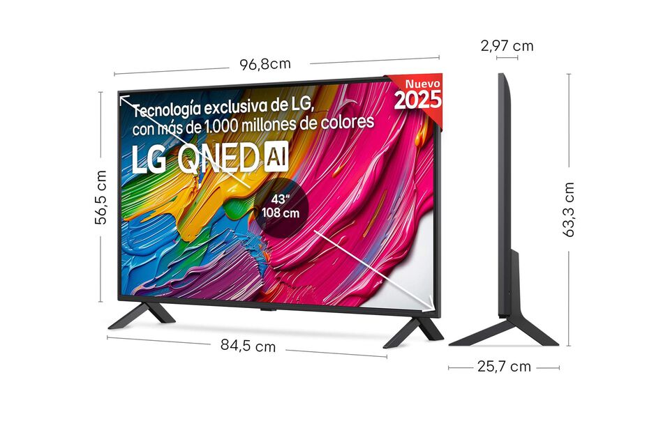 Smart TV LG QNED AI QNED80 43 pulgadas 4K 2025