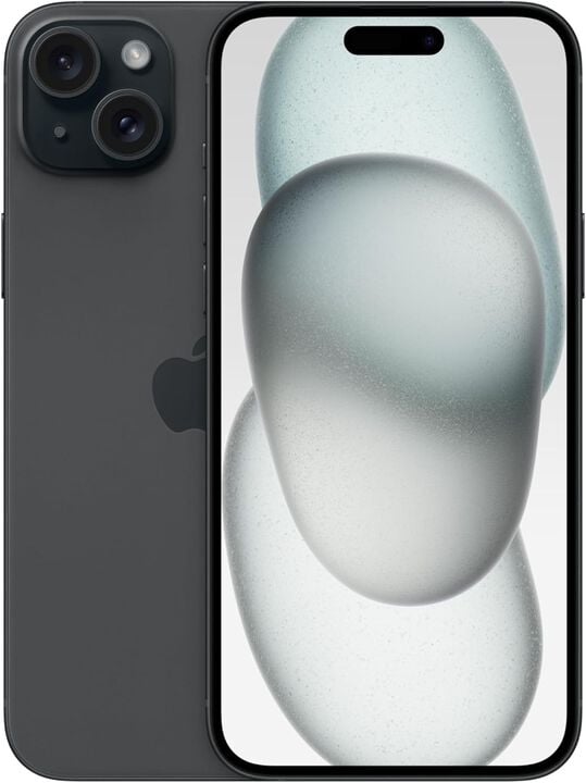 iPhone 15 Plus reacondicionado Premium A+ de 256 GB, acabado negro.