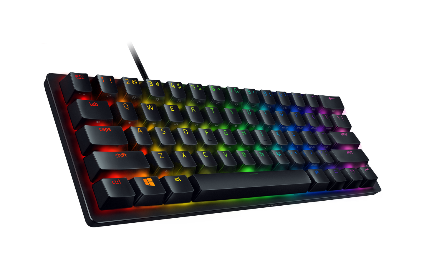 Domina a otra escala con el Razer Huntsman Mini: un teclado compacto para juegos con un tamaño del 60 % y switches ópticos Razer punteros. Muy portátil e ideal para espacios reducidos, es hora de experimentar un rendimiento a la velocidad de la luz con nuestro diseño más compacto hasta la fecha.