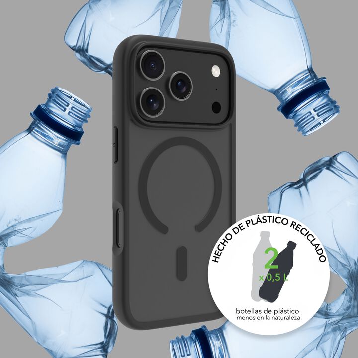 Funda iPhone 17 Pro MS Negra + ECO PROTECTOR+ PowerBank Wireless 5.000mAh