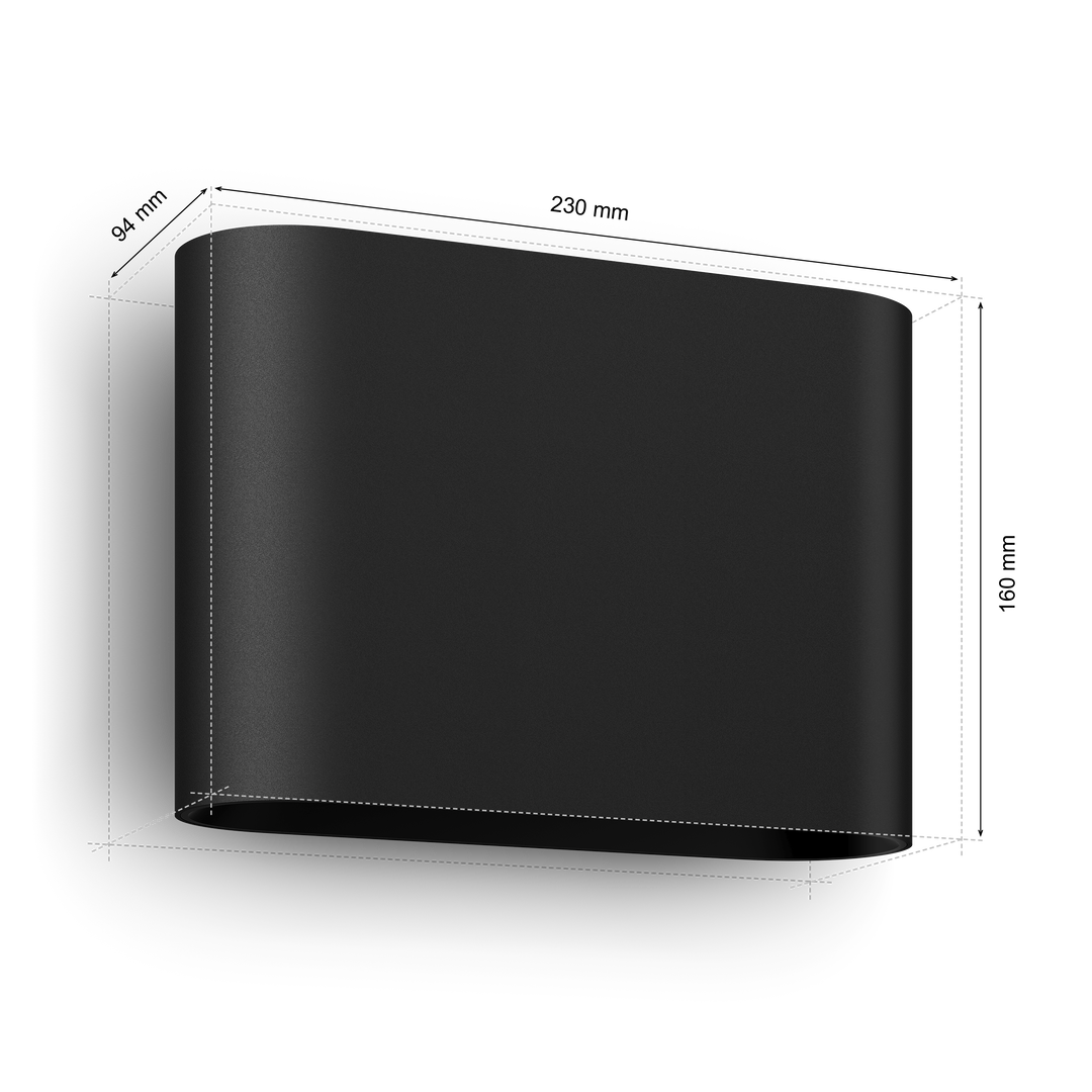 Aplique exterior Dymera negro White&Color