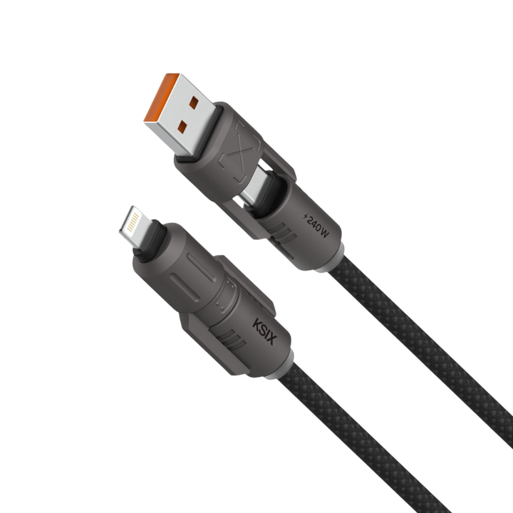 Disfruta de tu d&iacute;a a d&iacute;a en casa o en la oficina con la carga m&aacute;s avanzada para tus dispositivos gracias a este pack KSIX, que incluye un Cargador de red KSIX 45W GaN con Power Delivery y PPS + Cable de carga y datos KSIX 240W con cabezales plegables + Soporte de escritorio KSIX para m&oacute;vil, tablet y smartwatch.