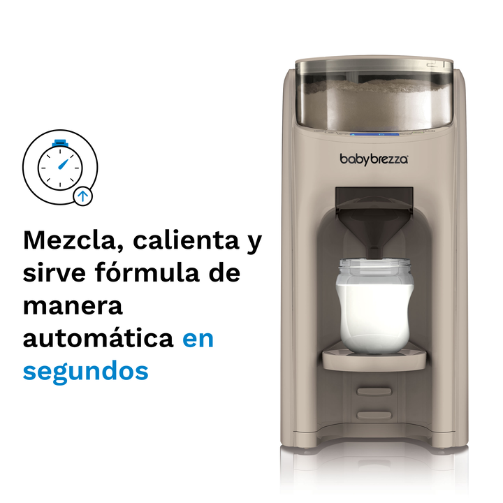 Prepara biberones de f&oacute;rmula de forma autom&aacute;tica en segundos. El Formula Pro Advanced mezcla, calienta y dispensa la cantidad y temperatura seleccionadas con solo pulsar un bot&oacute;n. Permite preparar entre 60 y 300 ml, seleccionar 3 temperaturas y es compatible con pr&aacute;cticamente todas las marcas de f&oacute;rmula y tama&ntilde;os de biber&oacute;n. Cuenta con dep&oacute;sito de f&oacute;rmula herm&eacute;tico de hasta 700 g, dep&oacute;sito de agua de 1,5 litros y sistema de programaci&oacute;n con memoria. Libre de BPA.