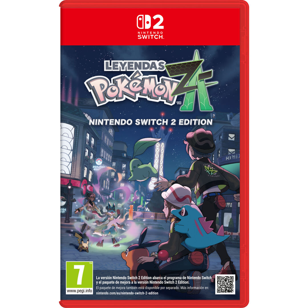LEYENDAS POKEMON Z-A NINTENDO SWITCH 2 EDITION VERSIÓN ESPAÑOLA

¡Una aventura ambientada en una bulliciosa metrópolis Pokémon!

Descubre una aventura urbana ambientada en una animada ciudad repleta de Pokémon y de posibilidades en Leyendas Pokémon: Z-A – Nintendo Switch 2 Edition! Explora Ciudad Luminalia, desentraña sus secretos, descubre Pokémon megaevolucionados y enfréntate a Entrenadores en dinámicos combates en tiempo real.
¡Te damos la bienvenida a la gran ciudad!

Tu aventura tendrá lugar en la mayor urbe de la región de Kalos. En ella, los establecimientos (como cafeterías, centros comerciales o restaurantes) conviven con zonas donde la naturaleza campa a sus anchas (como lagos y parques de frondosa vegetación). La empresa Quastelar S. A. ha puesto en marcha un plan de desarrollo urbanístico con el objetivo de convertir Ciudad Luminalia en un lugar donde tanto humanos como Pokémon puedan sentirse en casa.
Tu compañero de peripecias

Tras llegar a Ciudad Luminalia para admirar las vistas, ciertos eventos te llevarán a entablar amistad con un Pokémon que te acompañará en tu aventura como Entrenador o Entrenadora Pokémon. ¿Con quién unirás fuerzas: Chikorita, Tepig o Totodile?
Combates Pokémon en tiempo real

Por primera vez, ¡tanto tú como tus Pokémon podéis moveros y actuar en tiempo real durante los combates! Dales órdenes para que utilicen sus movimientos al instante, para que rueden para esquivar ataques ¡y mucho más!

Además de la compatibilidad entre tipos, también habrá nuevas mecánicas que tener en cuenta, como cuál es el momento adecuado para utilizar un movimiento o intercambiar Pokémon o sopesar cuánto tardan en ejecutarse los movimientos, así como su radio de alcance.
Saca tu lado urbanita

En Ciudad Luminalia, ¡el día y la noche no tienen nada que ver! Durante el día, explora el paisaje urbano y atrapa Pokémon salvajes para añadirlos a tu equipo.
¡Llegan los Juegos Z-A!

Cuando se pone el sol... ¡los combates se caldean! Estos tienen lugar en zonas de combate delimitadas a lo largo de la ciudad, donde aguardan Entrenadores con sus Pokémon, listos para desafiarte e ir subiendo de rango en una intensa competición: los Juegos Z-A.


Los habitantes de Ciudad Luminalia

Tu base de operaciones es el Hotel Z, un vetusto pero encantador lugar propiedad del misterioso A. Z. Durante tu estancia en la metrópolis, ¡también conocerás a toda una serie de peculiares personajes!
Domina el poder de las megaevoluciones

En Ciudad Luminalia, ciertos Pokémon pueden megaevolucionar y desatar su energía oculta. Además de cambiar de aspecto y adquirir un poder mayor, ¡es posible que ciertos Pokémon también cambien de tipo!
Frenéticos combates para cuatro personas

¡Pon tus habilidades a prueba en el Club de Combates Z-A! Enfréntate hasta a tres Entrenadores de manera local o a través de internet ¡y prueba a derrotar al mayor número de Pokémon dentro del límite de tiempo de tres minutos!

Al inicio del combate, cada jugador aparecerá en una zona diferente del escenario. Busca a los otros Entrenadores para enfrentarte a ellos y conseguir un punto por cada Pokémon que derrotes. Tampoco les quites ojo a objetos útiles como los fragmentos de megapoder, que permiten que tus Pokémon megaevolucionen. ¡Te vendrán de perlas para sacar ventaja a los rivales!

Además, ¡podrás enfrentarte a jugadores del mundo entero en los Combates Clasificatorios! Gana puntos según tus resultados y escala puestos en la clasificación: ¡asciende desde el rango Z hasta el rango A! Cuanto más alto sea tu puesto en la clasificación, más recompensas te llevarás durante la temporada.
