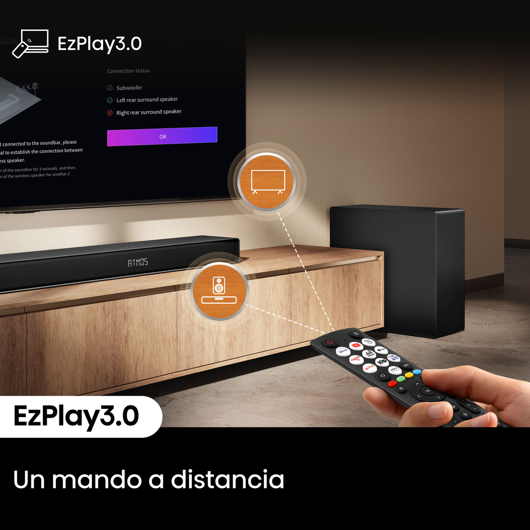 Barra de Sonido 5.1.4, 600W