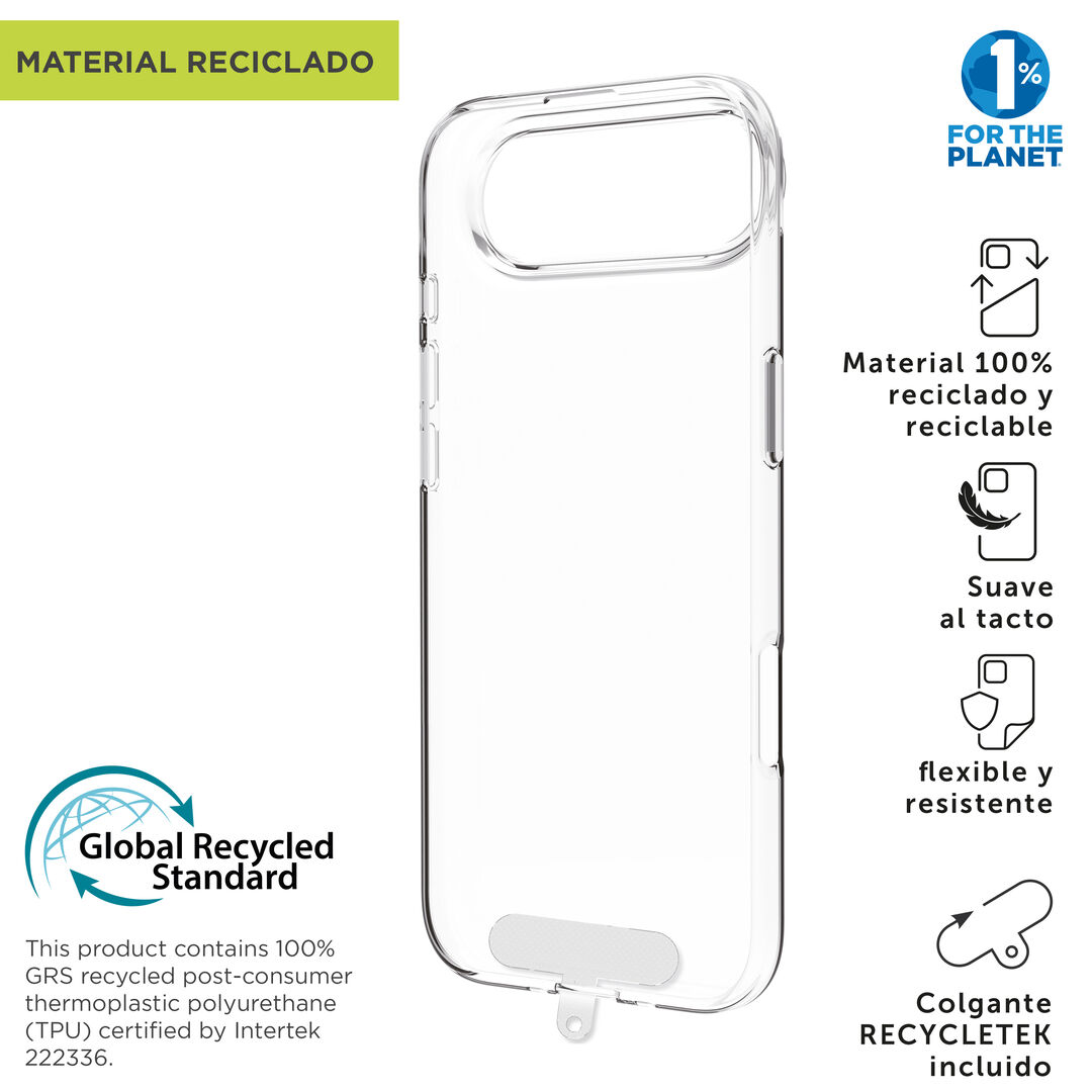 La protección del medio ambiente es, hoy en día, una preocupación en todo momento, junto a la preocupación de proteger nuestro Smartphone. Con las fundas recycletek de muvit for change, proponemos una gama de fundas reciclables, fabricadas con materiales reciclados. Una manera responsable de proteger nuestro smartphone. Porque contribuir en la lucha contra la contaminación y proteger nuestro ecosistema, debe formar parte de nuestros gestos cotidianos.