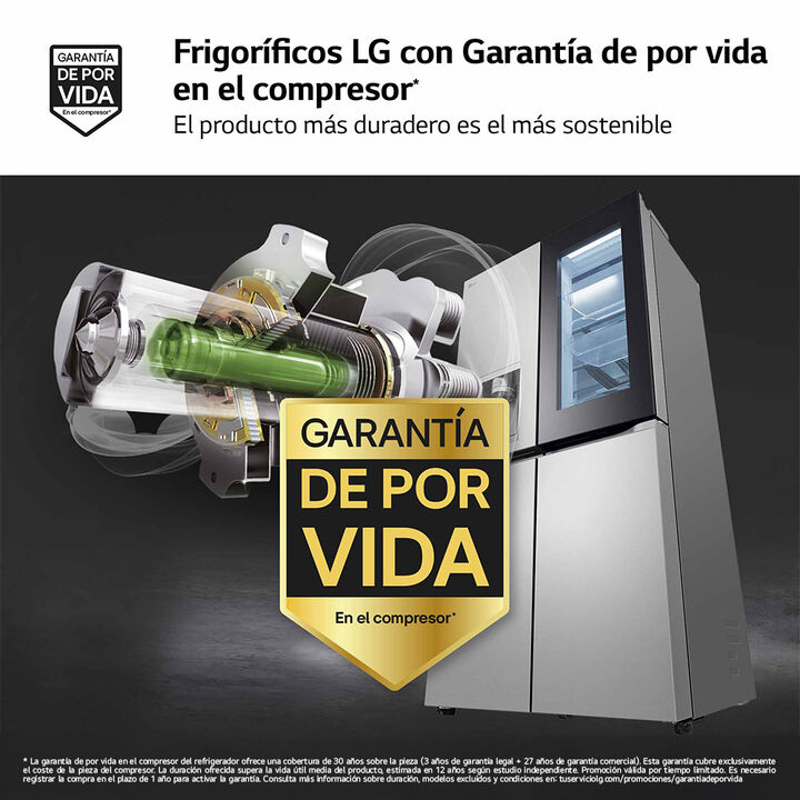 Dise&ntilde;o Premium y elegante, perfectamente integrado en el dise&ntilde;o de tu cocina. Puerta plana que completa el dise&ntilde;o minimalista y Premium de este frigor&iacute;fico LG GMG960MBEE.