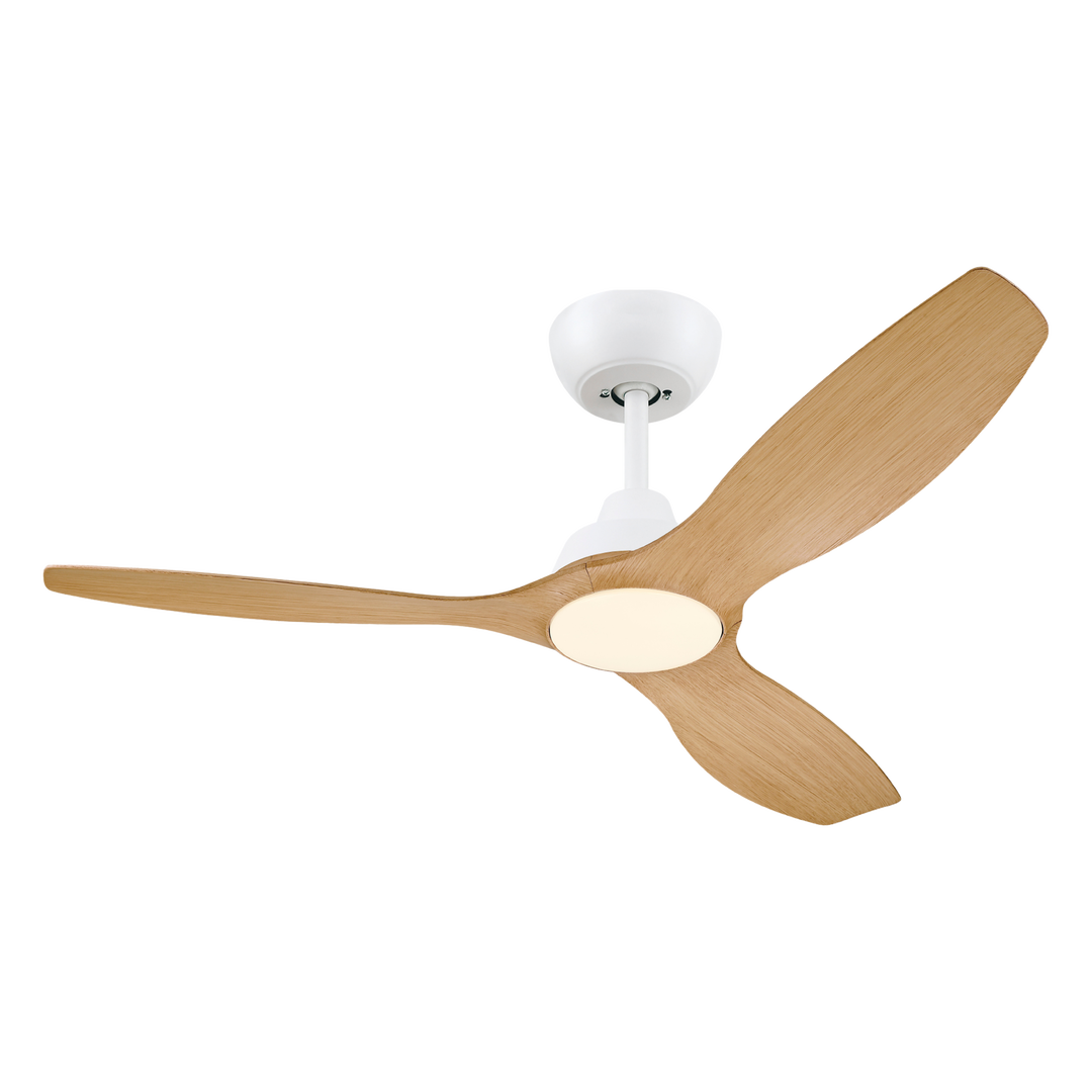 Ventilador de Techo Olas 52" DC Blanco Madera