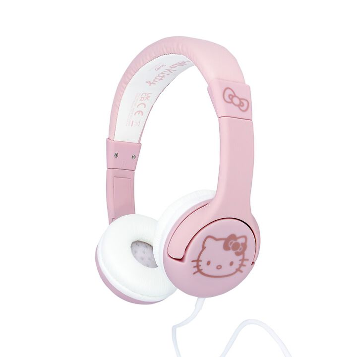AURICULARES INFANTILES CON CABLE HELLO KITTY LIMITADOS EN VOLUMEN COLOR BLANCO Y ROJO