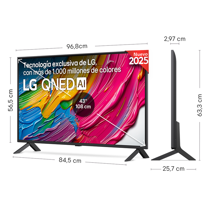 Smart TV LG QNED AI QNED80 43 pulgadas 4K 2025