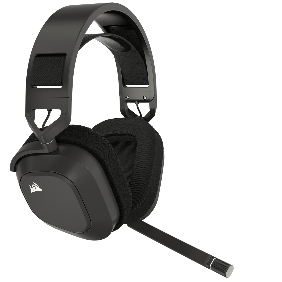 Forje su legado con los auriculares para juegos multiplataforma CORSAIR HS80 MAX. Disfrute de audio real a trav&eacute;s de conexi&oacute;n inal&aacute;mbrica de alta fidelidad de 2,4 GHz y Bluetooth, con Dolby Atmos inmersivo y un micr&oacute;fono omnidireccional de alto rendimiento.