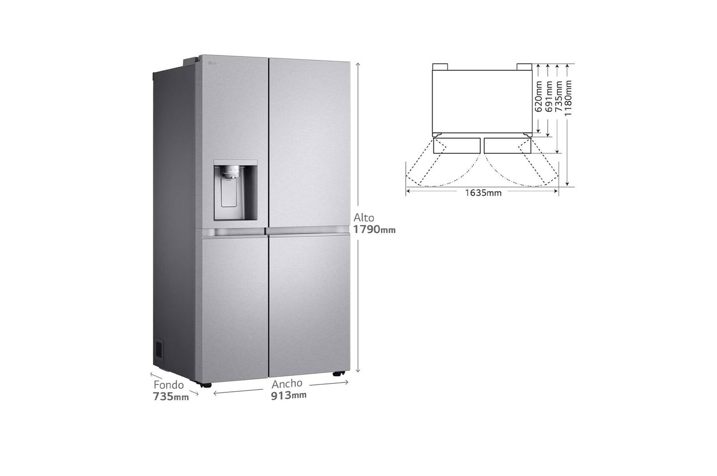 Frigor&iacute;fico Side by Side 628 L con DoorCooling+, Fresh Converter y tecnolog&iacute;a Wi-Fi.