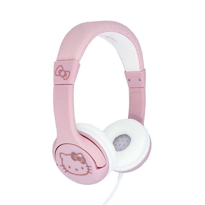 AURICULARES INFANTILES CON CABLE HELLO KITTY LIMITADOS EN VOLUMEN COLOR BLANCO Y ROJO