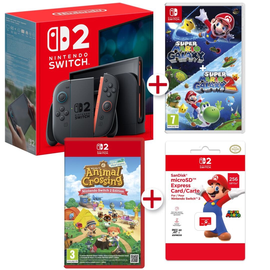 Switch2+Animal Crossing2+SM Galaxy1y2+MicroSD Card