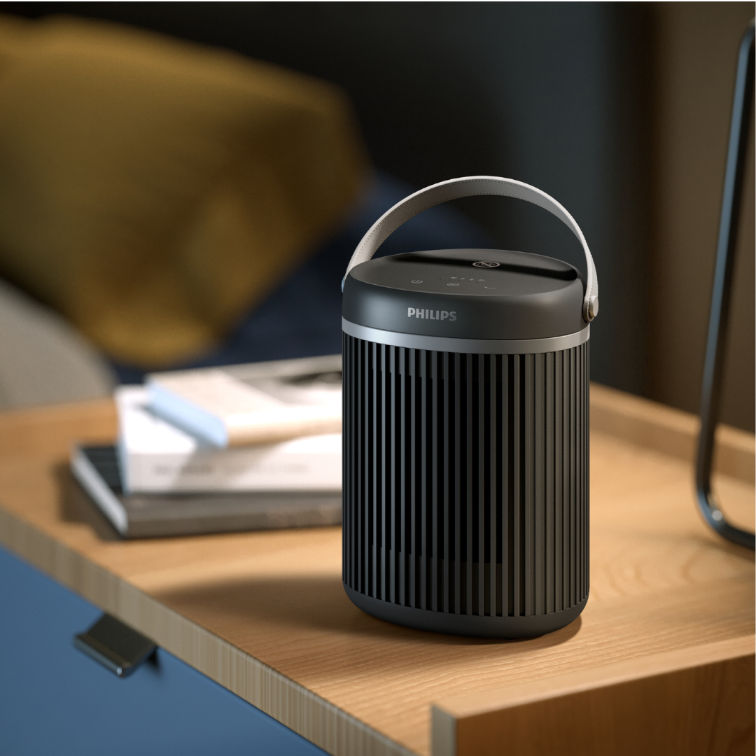 Tecnología EcoAI para ahorro de energía, ultrasilencioso, conectividad de aplicaciones, 5 funciones de seguridad avanzadas, 5 modos versátiles, oscilación de 45°, fácil portabilidad