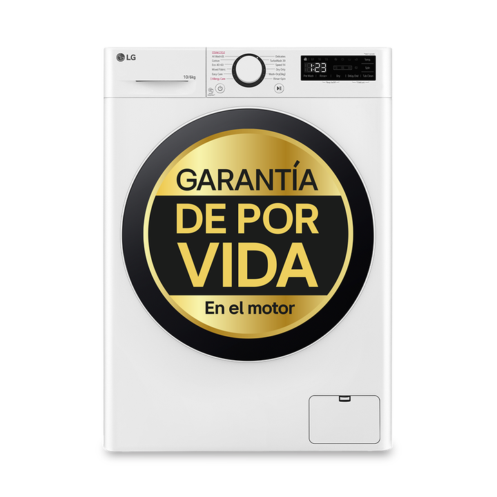 Lava-secadora 10 kg/6 kg con AI DD&trade;, TurboWash 360&deg;, Steam&trade;, 6 Motion y panel LED.